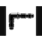 Aeroquip -6 AN Male, 90 Degree Elbow Bulkhead Union, Aluminum, Black, Single FCM5082 - alternate 3